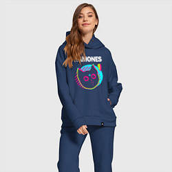 Женский костюм оверсайз Ramones rock star cat, цвет: тёмно-синий — фото 2
