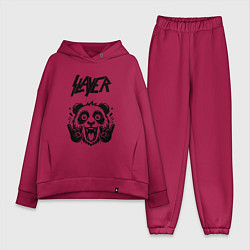 Женский костюм оверсайз Slayer - rock panda, цвет: маджента