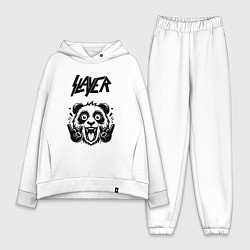 Женский костюм оверсайз Slayer - rock panda, цвет: белый