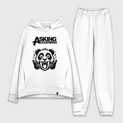 Женский костюм оверсайз Asking Alexandria - rock panda, цвет: белый