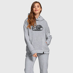 Женский костюм оверсайз Стильная лиса на отдыхе, цвет: меланж — фото 2