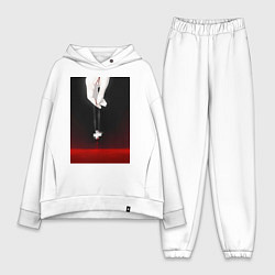 Женский костюм оверсайз Евангелион талисман Рей, цвет: белый