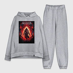 Женский костюм оверсайз Assassins creed свозь пламя, цвет: меланж