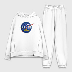 Женский костюм оверсайз Рамен в стиле NASA, цвет: белый