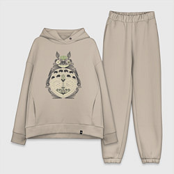 Женский костюм оверсайз Forest Totoro, цвет: миндальный