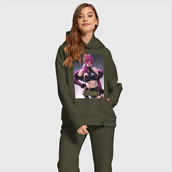 Женский костюм оверсайз Akali Kda League Of Legends, цвет: хаки — фото 2