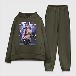 Женский костюм оверсайз Akali Kda League Of Legends, цвет: хаки