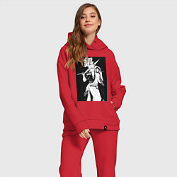 Женский костюм оверсайз Гинтама Самурай, цвет: красный — фото 2