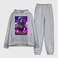 Женский костюм оверсайз League of Legends Akali Kda, цвет: меланж