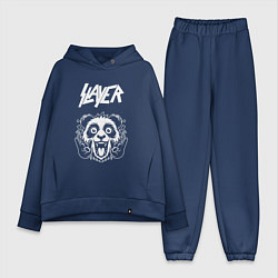 Женский костюм оверсайз Slayer rock panda, цвет: тёмно-синий