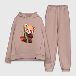 Женский костюм оверсайз The Red Panda, цвет: пыльно-розовый