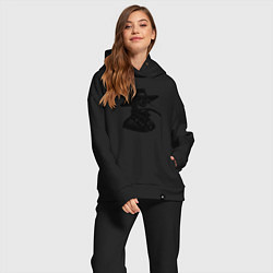 Женский костюм оверсайз Человек в маске чумного доктора, цвет: черный — фото 2