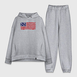 Женский костюм оверсайз USA patriot