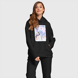 Женский костюм оверсайз Зимние игры, цвет: черный — фото 2