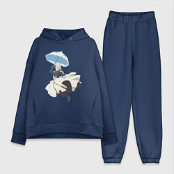 Женский костюм оверсайз Вайолет Эвергарден автозапоминающая кукла, цвет: тёмно-синий