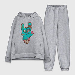 Женский костюм оверсайз Рок зомби, цвет: меланж