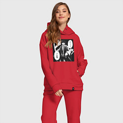 Женский костюм оверсайз Мэш Бёрндэд, цвет: красный — фото 2