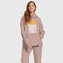 Женский костюм оверсайз Trump hair dont care, цвет: пыльно-розовый — фото 2