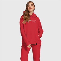 Женский костюм оверсайз Жизнь 52, цвет: красный — фото 2