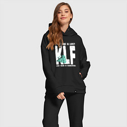 Женский костюм оверсайз Klf - What time is love, цвет: черный — фото 2