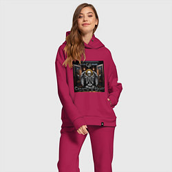 Женский костюм оверсайз Сингл Скелеты в шкафу, цвет: маджента — фото 2