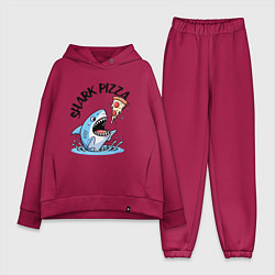 Женский костюм оверсайз Shark pizza - ai art fantasy, цвет: маджента
