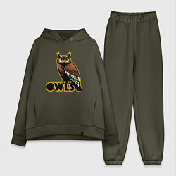 Женский костюм оверсайз Owls
