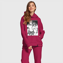 Женский костюм оверсайз Реинкарнация безработного Эрис Бореас Грейрат Руде, цвет: маджента — фото 2