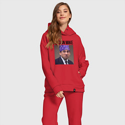 Женский костюм оверсайз Prison mike Michael Scott - офис, цвет: красный — фото 2