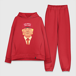 Женский костюм оверсайз Trump - America, цвет: красный