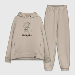Женский костюм оверсайз BTS Dynamite J-Hope, цвет: миндальный