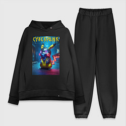 Женский костюм оверсайз Cyberpunk - cool Pikachu neon glow