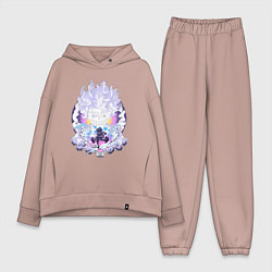 Женский костюм оверсайз Ван-Пис Луффи йонко, цвет: пыльно-розовый