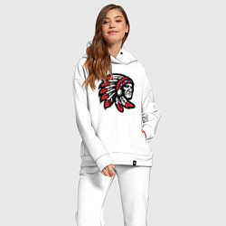 Женский костюм оверсайз Indian, цвет: белый — фото 2