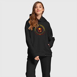 Женский костюм оверсайз University emblem, цвет: черный — фото 2