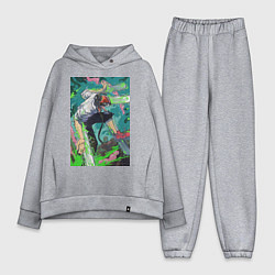 Женский костюм оверсайз Человек-бензопила Дэндзи арт, цвет: меланж