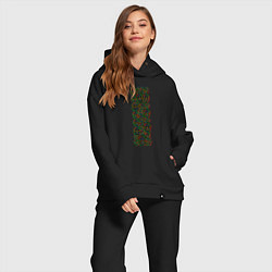 Женский костюм оверсайз Halloween skulls, цвет: черный — фото 2