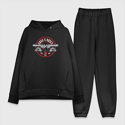 Женский костюм оверсайз Guns N Roses 30 years, цвет: черный