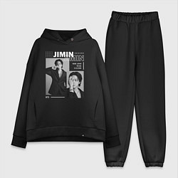 Женский костюм оверсайз Park Jimin bts, цвет: черный