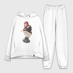 Женский костюм оверсайз Момо Аясэ НЛО, цвет: белый