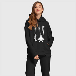 Женский костюм оверсайз Микоян гуревич 29, цвет: черный — фото 2