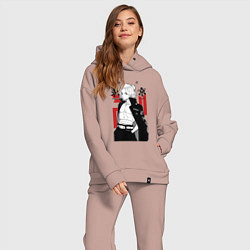 Женский костюм оверсайз Токийские мстители Мандзиро, цвет: пыльно-розовый — фото 2