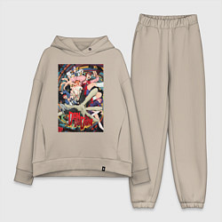 Женский костюм оверсайз Dandadan: All Persons, цвет: миндальный