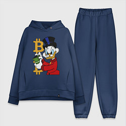 Женский костюм оверсайз Duck tales - Scrooge bitcoin, цвет: тёмно-синий