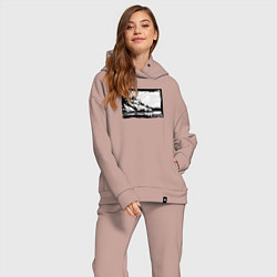 Женский костюм оверсайз Дикие тропы и оффроад, цвет: пыльно-розовый — фото 2