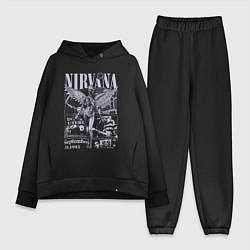 Женский костюм оверсайз Nirvana grunge, цвет: черный