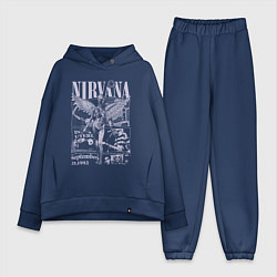 Женский костюм оверсайз Nirvana grunge, цвет: тёмно-синий
