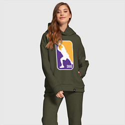 Женский костюм оверсайз Shaq attack, цвет: хаки — фото 2