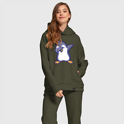 Женский костюм оверсайз Dab penguin, цвет: хаки — фото 2