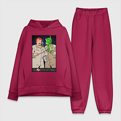 Женский костюм оверсайз Ghostbusters - Ray and his clone ghost, цвет: маджента